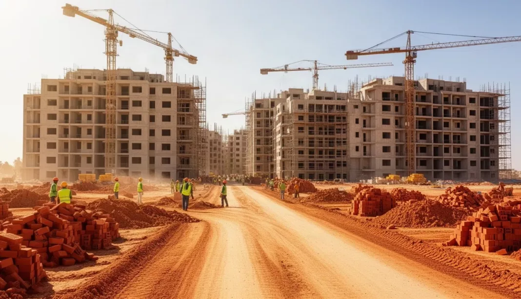 Chantier de logements AADL 3 en construction en Algérie