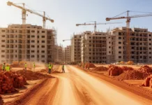 AADL 3 : travaux lancés pour 146 640 logements, 73 % de la première partie Chantier de logements AADL 3 en construction en Algérie