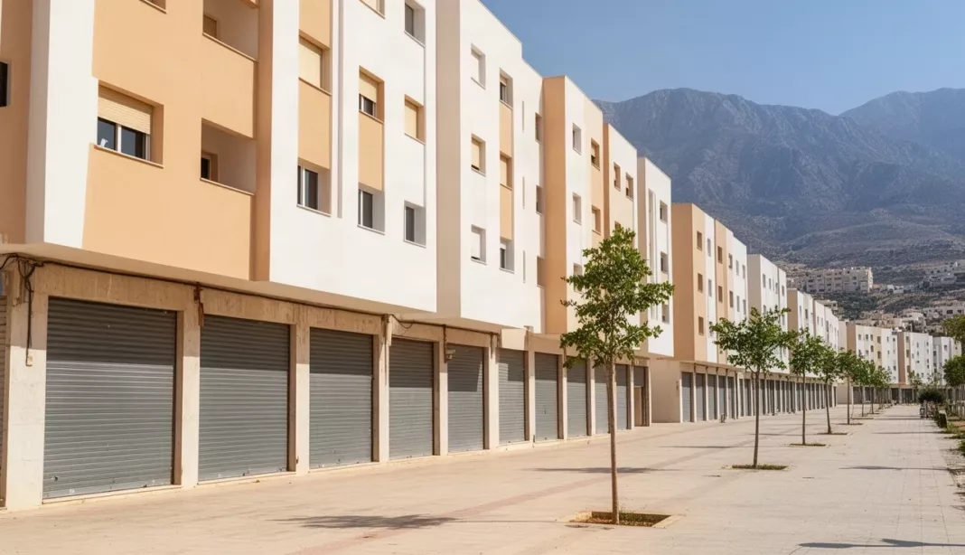 Locaux commerciaux fermés au pied d’une cité AADL à Blida
