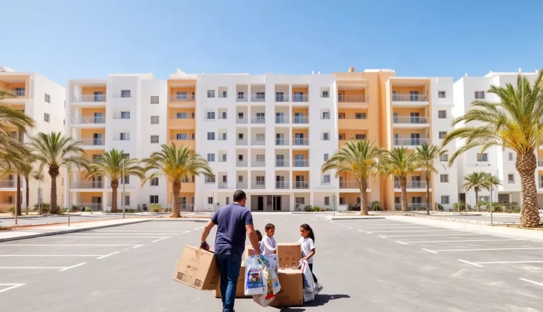Familles relogées dans une nouvelle cité de logements publics locatifs à Boumerdès
