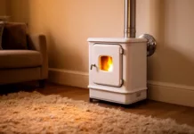 Chauffage à gaz en Algérie : prix, puissance et règles de sécurité Radiateur à gaz raccordé à un conduit d'évacuation dans un salon