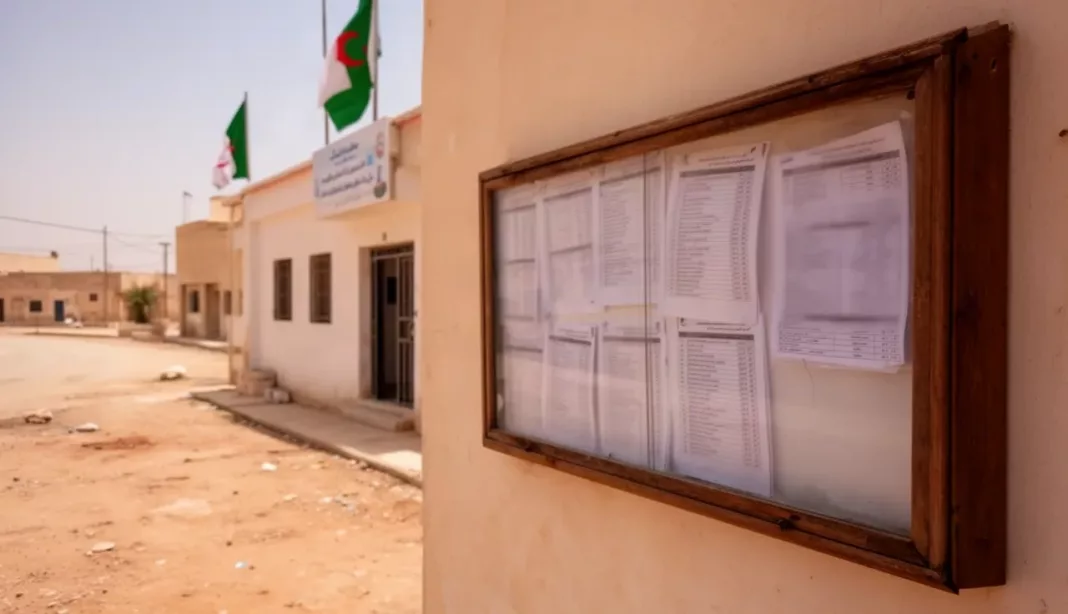 Liste de bénéficiaires de logements sociaux affichée devant un siège administratif