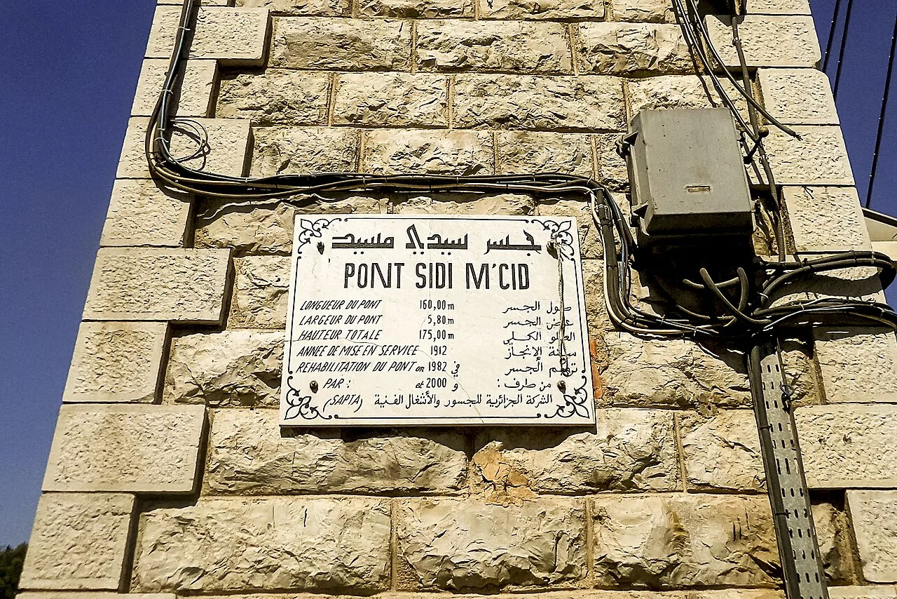 Le pont de Sidi M'Cid à Constantine, wilaya de Constantine (Algérie)