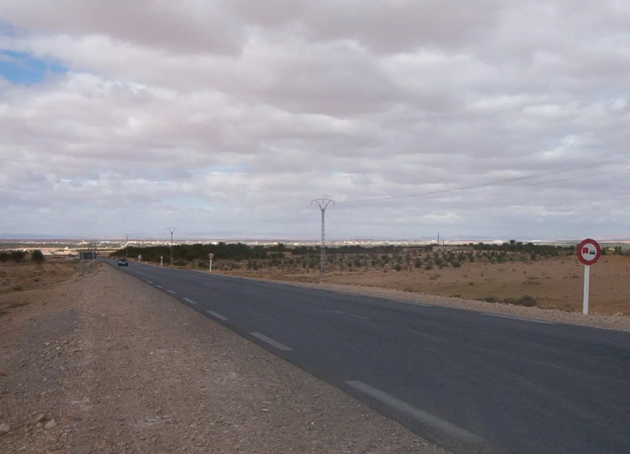 Vue de la ville d'Ouled Djellal, wilaya d'Ouled Djellal (Algérie)