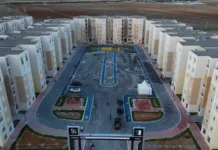 AADL 3 Constantine : travail en 3×8 imposé sur les chantiers, 15 050 logements à Sissaoui Vue aérienne d’un pôle urbain AADL 3