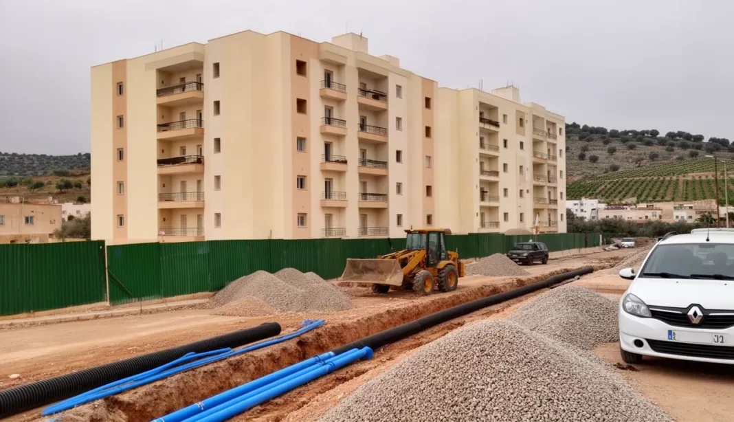 Logements à Mohammadia Chantier de logements à Mohammadia, wilaya de Mascara