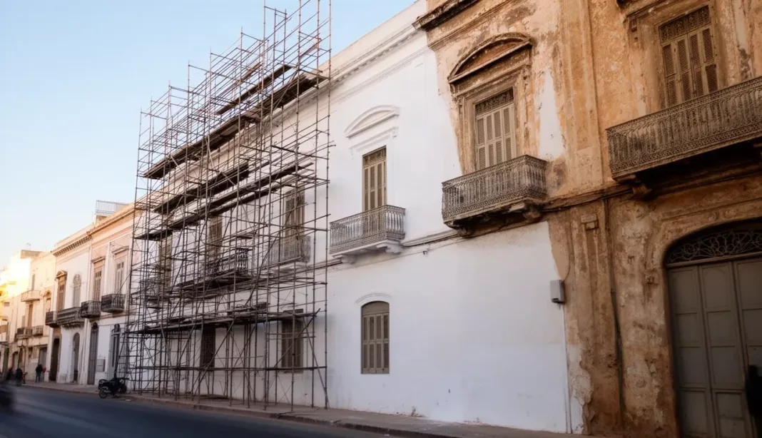 Réhabilitation d'immeubles à Oran Immeuble ancien en réhabilitation au centre d'Oran