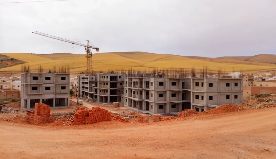 350 logements LPL Zighoud Youcef Chantier de logements sociaux à Zighoud Youcef